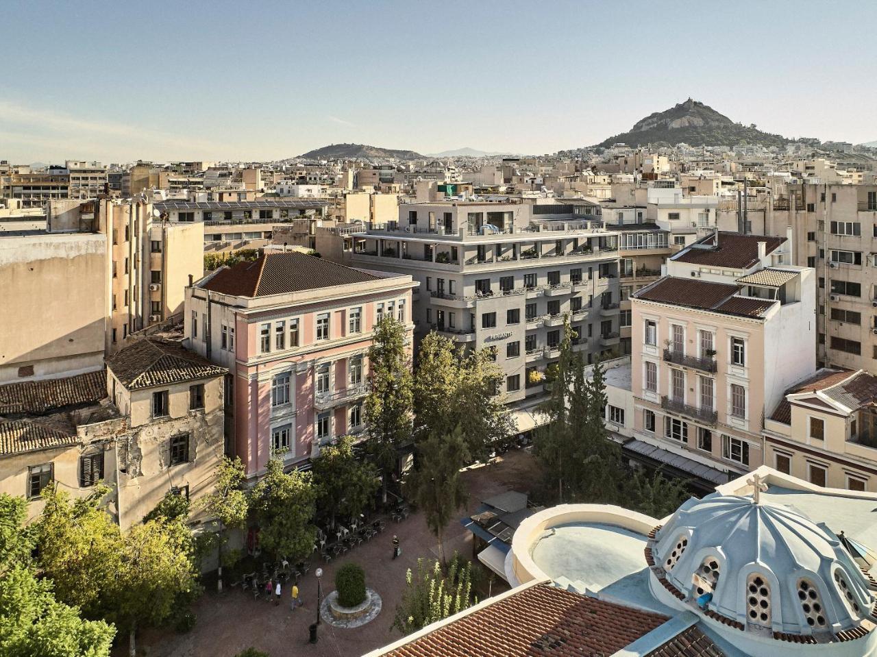 Perianth Hotel Athens Exterior photo View of the Acropolis from the hotel